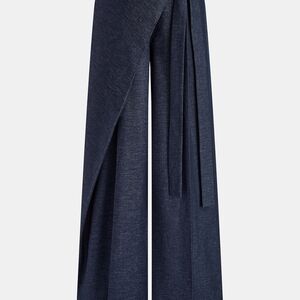 Commense Wide-Leg Dark Blue Pants